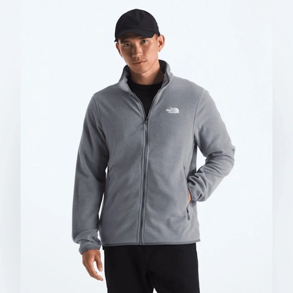 The North Face Men's Glacier Fleece Jacket Mid Gray Heather Size Medium